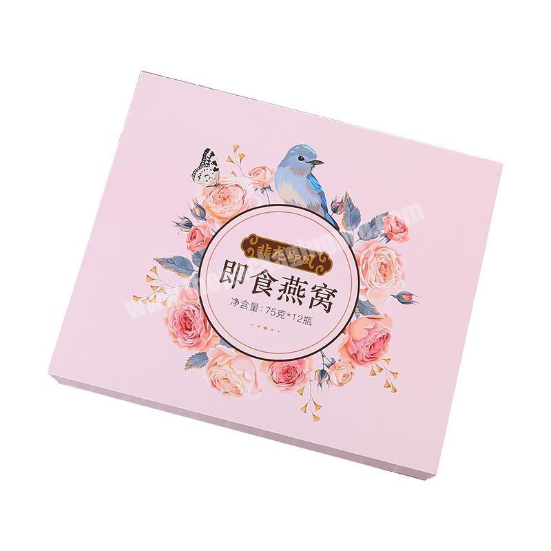 Yiwu customized gift box printed logo badge lifting box foldable gift can packaging custom lined full color printing matt treatm
