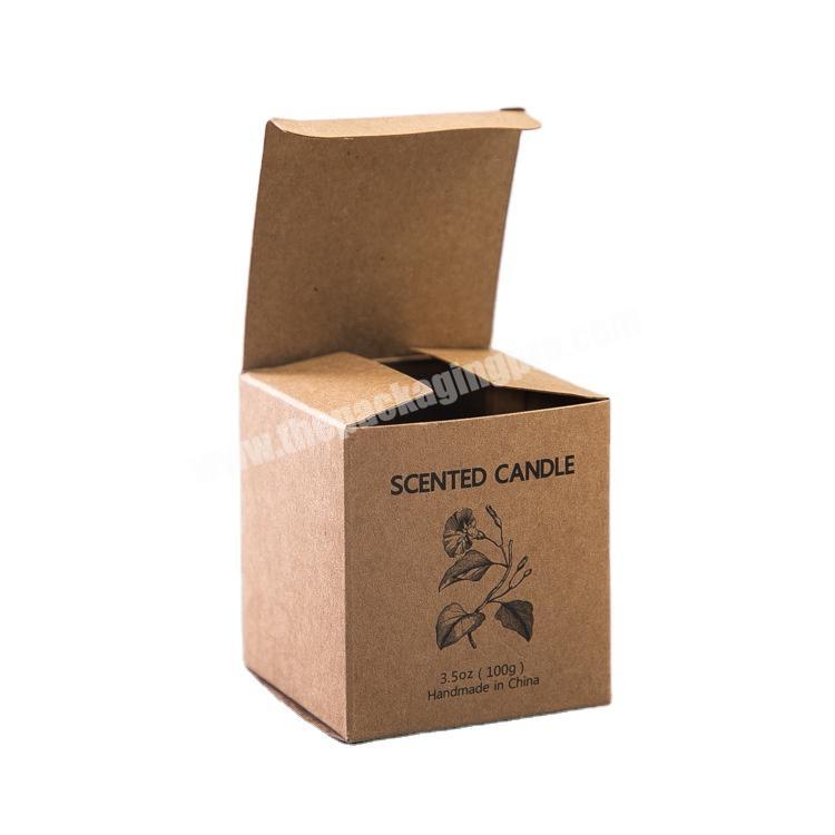 Yiwu factory environmental protection custom tea packaging box gold foil logo candle packaging kraft paper aromatherapy carton