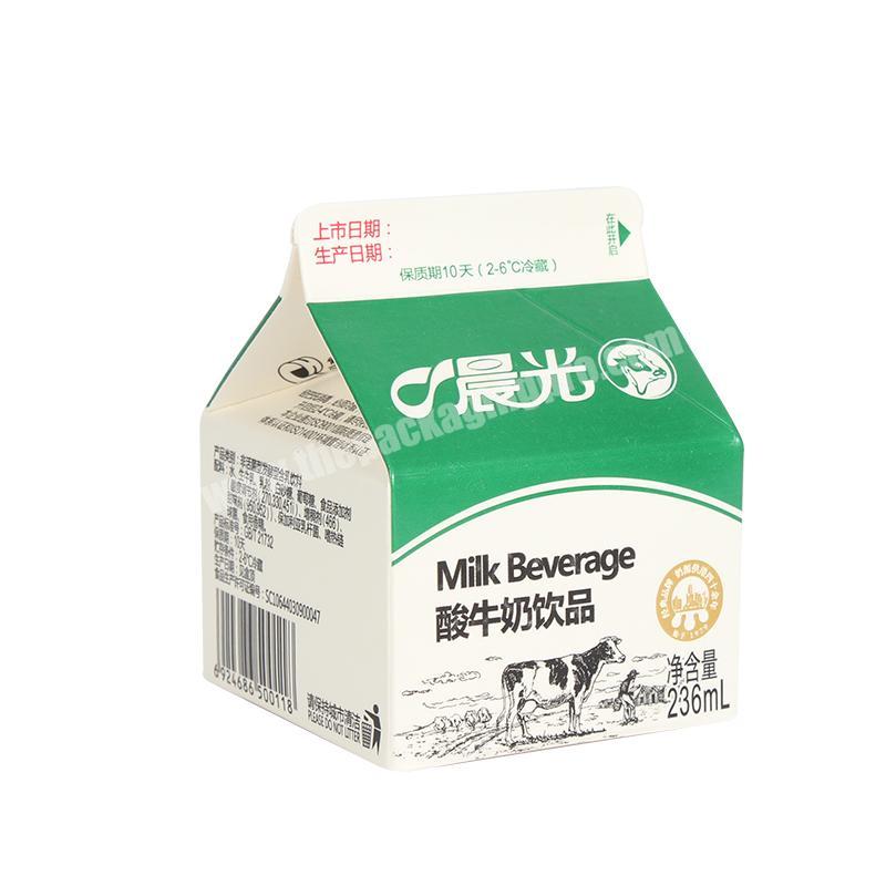 Yongjin 500ml 1000ml paper cardboard bottle carton milkjuice packaging box