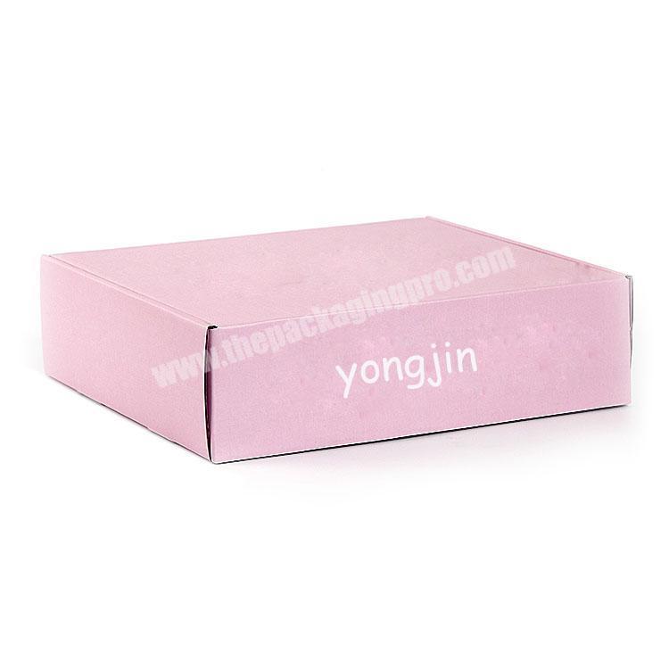 Yongjin Color Printing Custom Pink Corrugated Packaging Carton Box