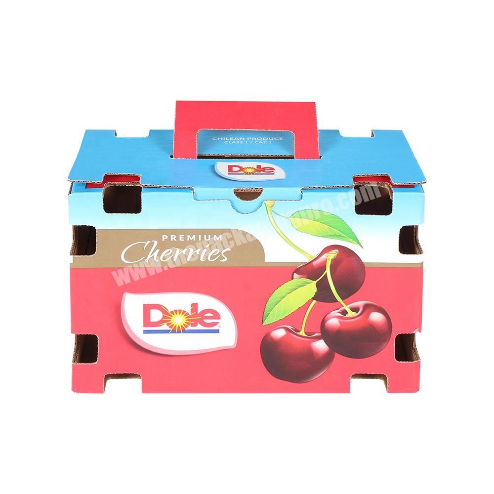Yongjin Custom AB-Flute Fruit Standard Packing Cardboard Box Cherries