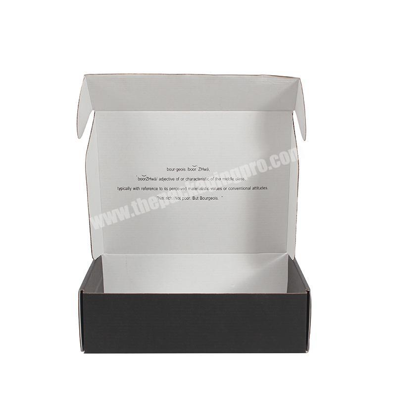 Yongjin custom made strong carton folding black kraft paper corrugated shipping box