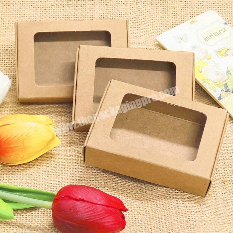 Yongjin Jewelry Cookies Gift Candy Box Handmade Soap Box Blank Kraft Paper Box with Window