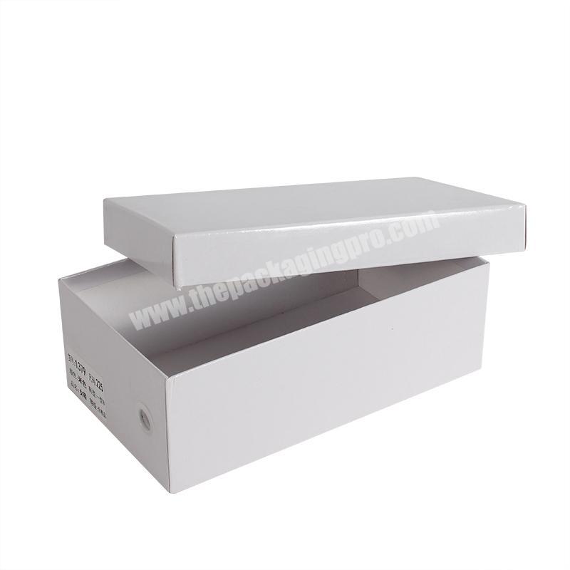 Yongjin Luxury Custom Recyclable Rigid Paperboard Printing White Packaging Shoes Boxes Design