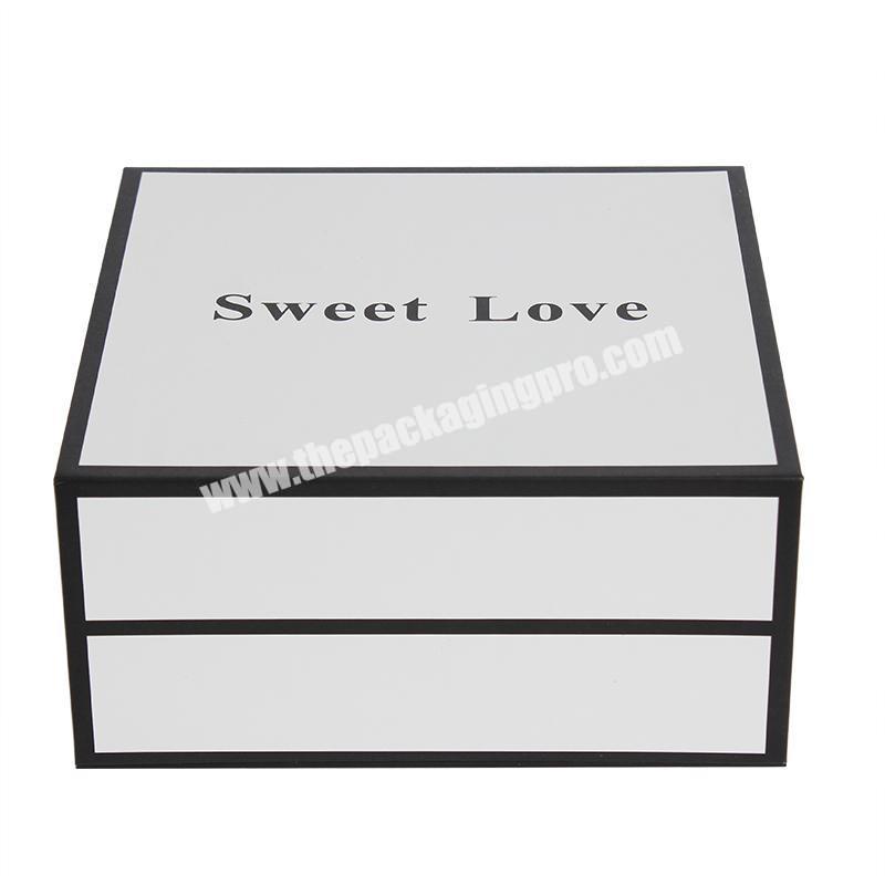 Yongjin Recyclable Customized Logo Paper Box Hard Cardboard Packing White Small Luxury Magnetic Folding Gift Box Packaging