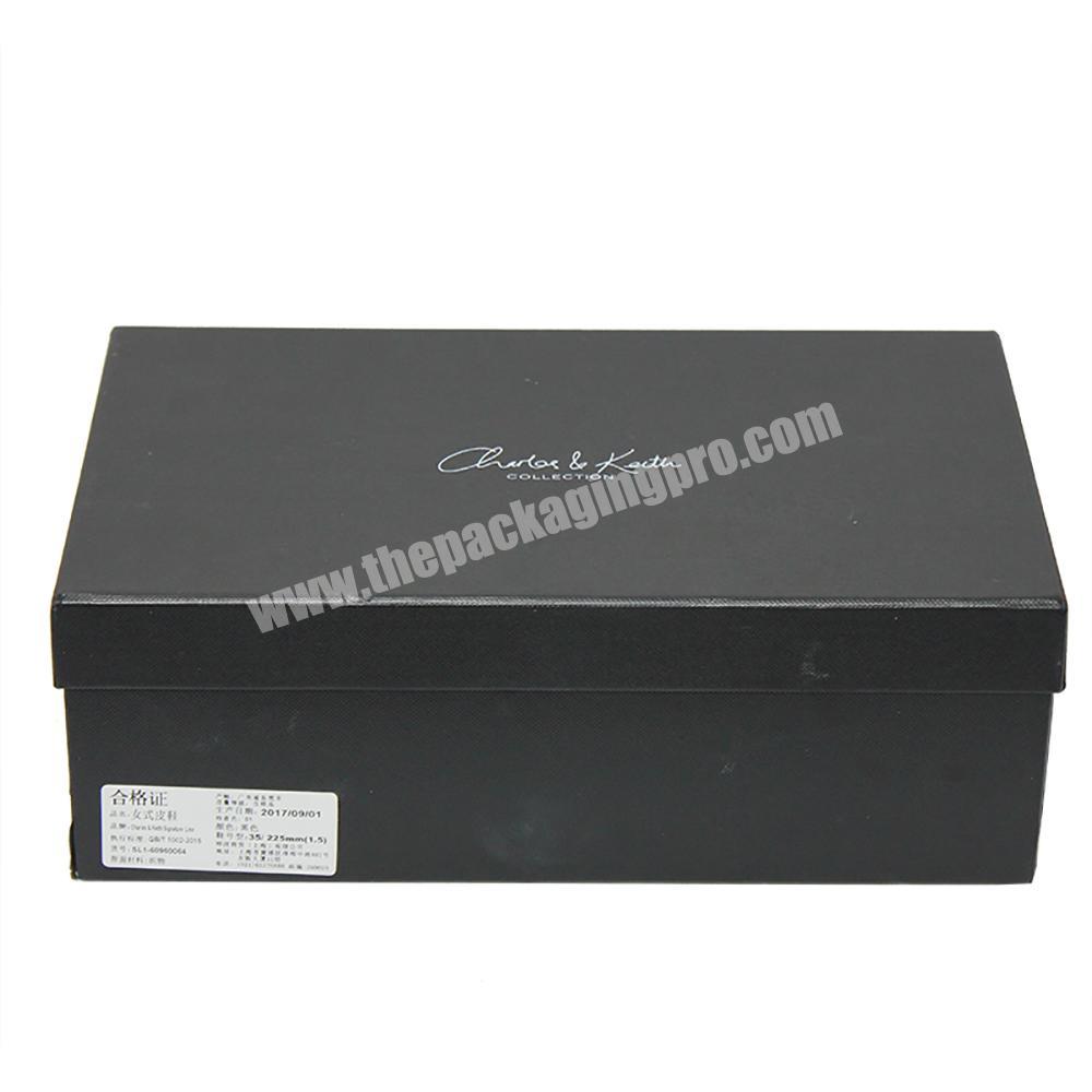 Yongjin RRD Eco-Friendly Black Fancy Biodegradable Shoes Box Package Box Packaging