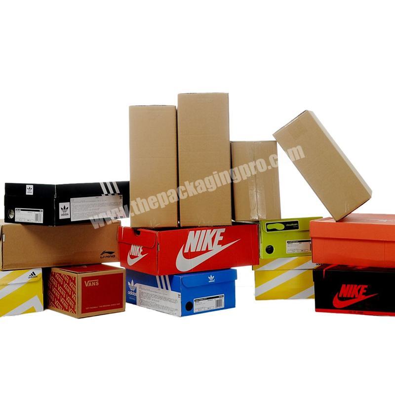 Yongjin wholesale custom with logo corrugated board paper packaging shoes box