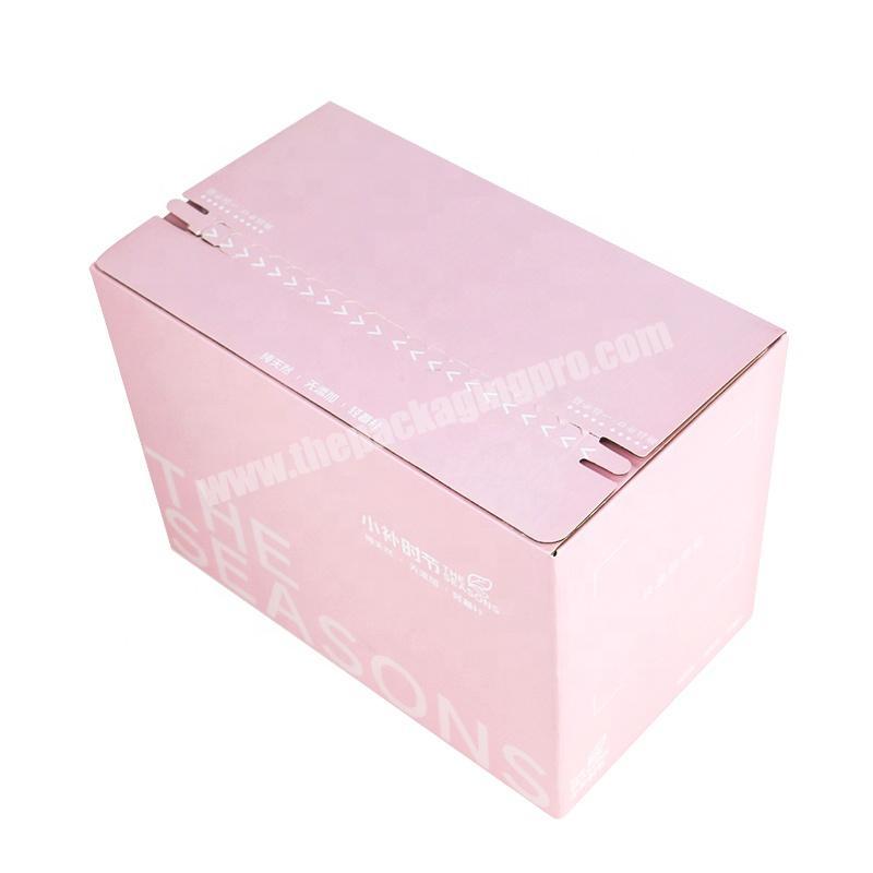 Zipper Corrugated Box Easy Tear Line Packing Carton Gift Box Shipping Mailing Boxes With Self-adhesive Glue