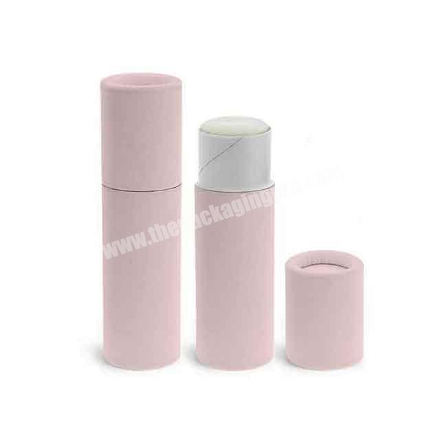100% Biodegradable free plastic 1oz cosmetic push up deodorant compostable paper container packaging