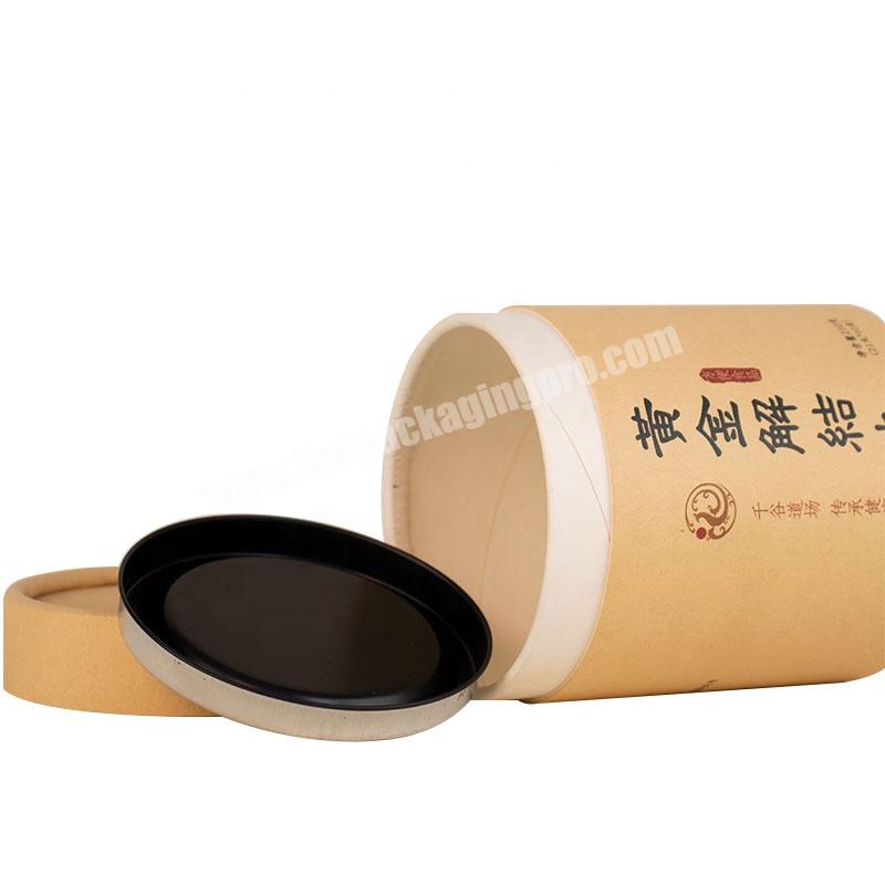 100% Recyclable Cardboard Cylinder Food Packaging Candy Coffee Bean Tea Bag Paper Tube Box