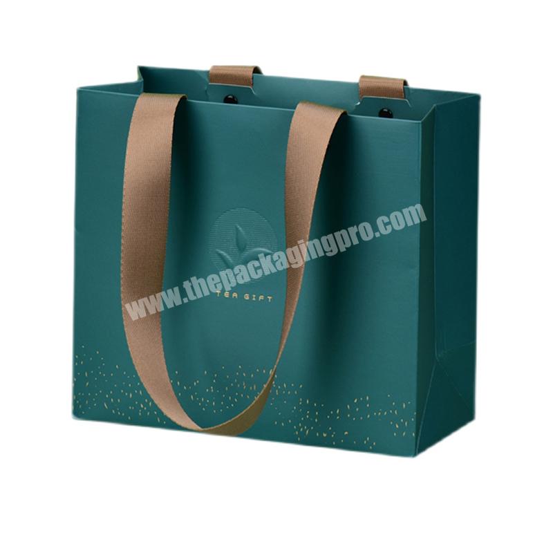 250 Grams Print Custom Small Christmas Halloween Mini White Green Ready Strong Jewelry Gift Paper Bags with Logo