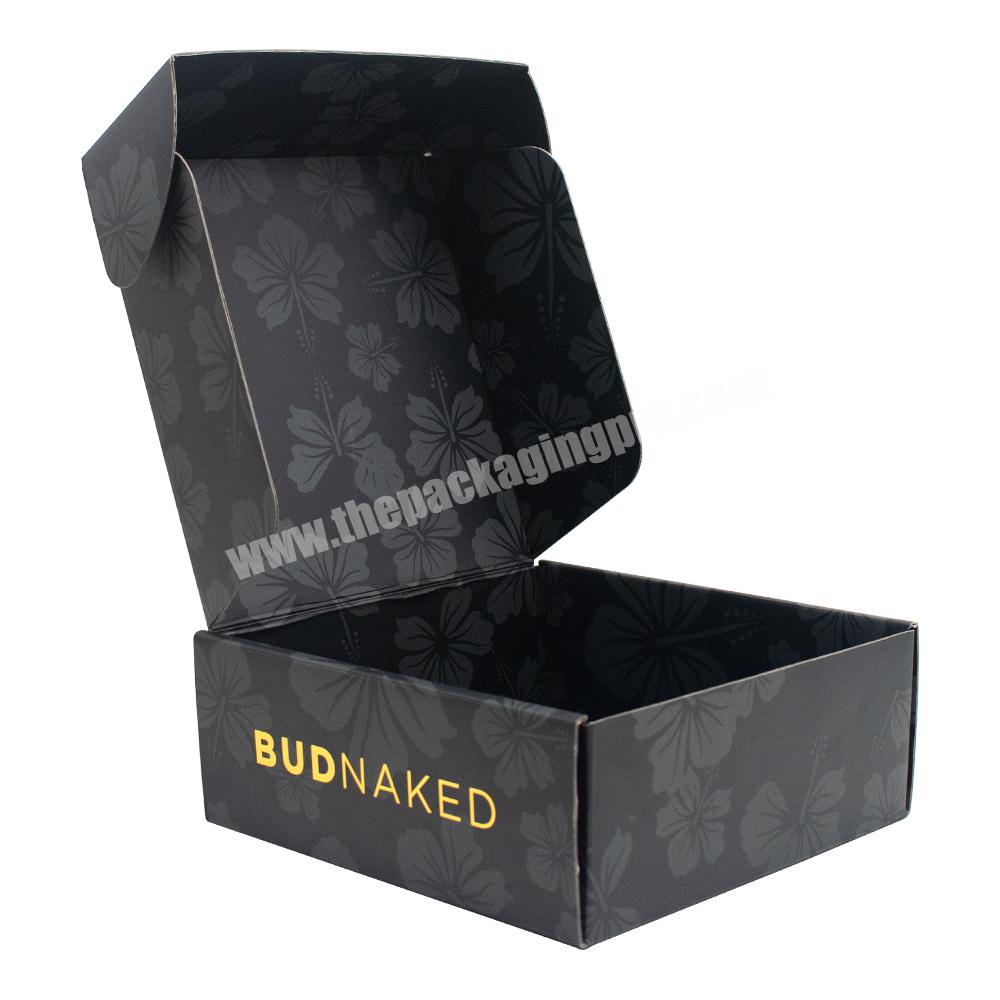 2mm E-flute black Corrugated Cardboard Mailer Shipping Paper packaging box