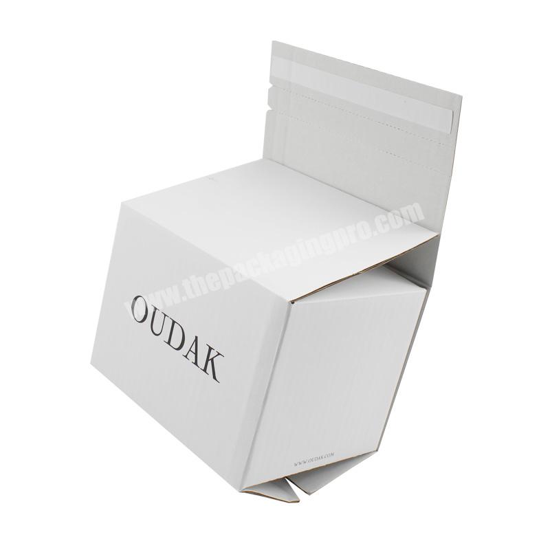 3 layers White Corrugated Board Moving Boxes Mailing Easy Tear Line Paint Shipping Carton Box With Self-adhesive Tape