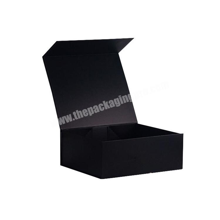 30*25*10cm black customizable boutique gift packaging folding box