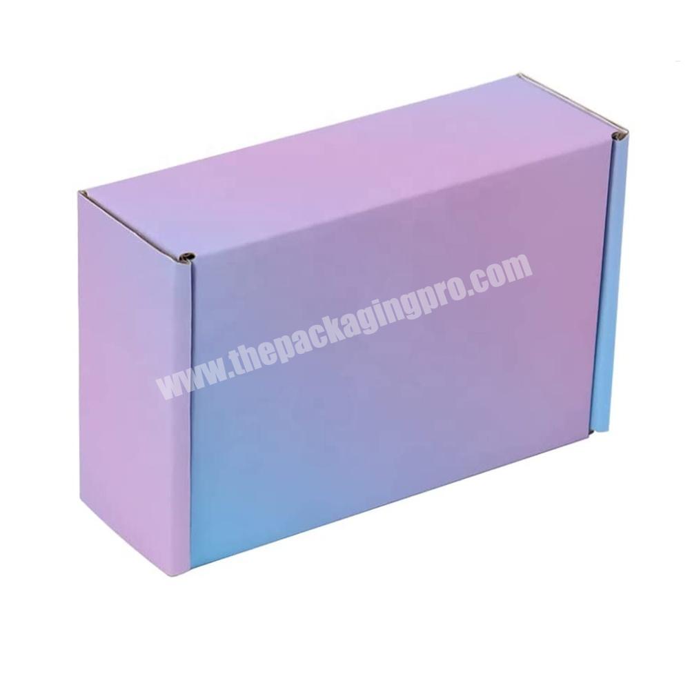 6x4x2 Inch Gradients Gift Corrugated Mailing Boxes Shipping for Small Business Cardboard Packaging Mailer Boxes