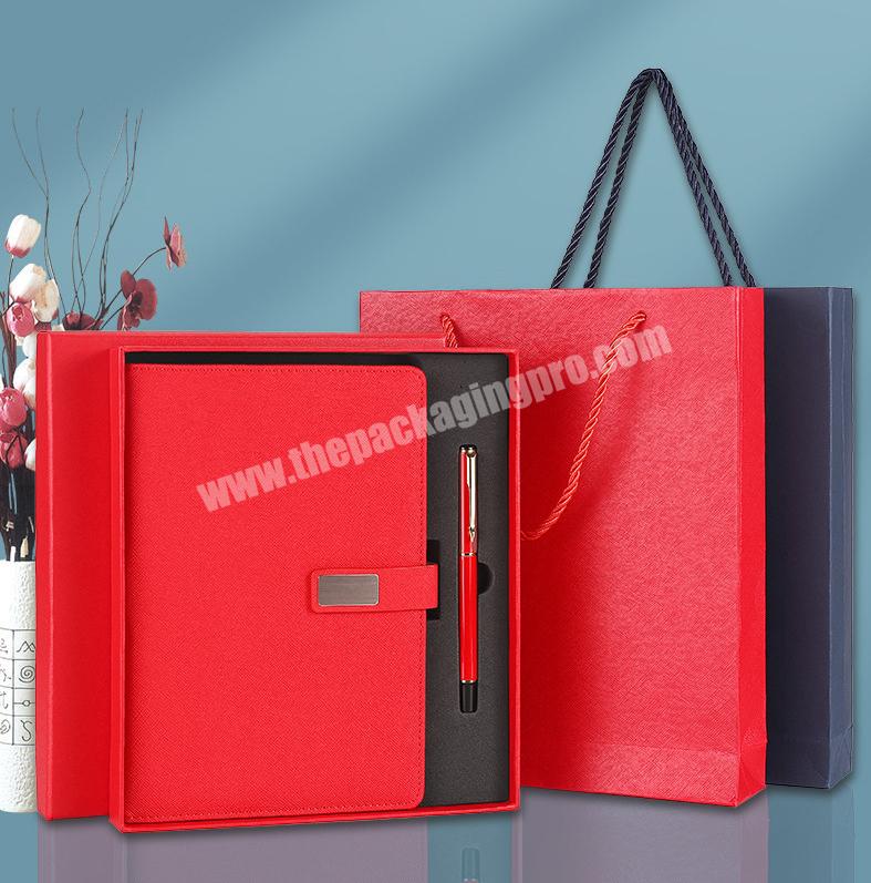 A5 Notebook and Pen Packing Boxes with Pen Holder Andrigid Paperboard Recycled Materials