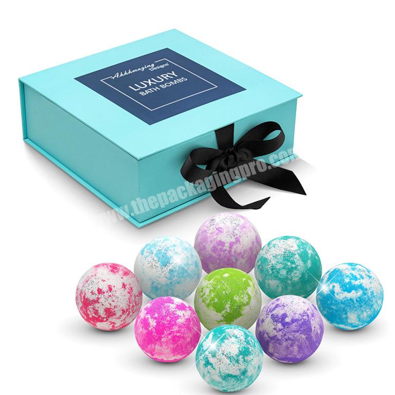 According to Your Own Design 100% Recycled Material luxury Printing Paper Package Magnetic Gift Box for Organic Bath Bomb