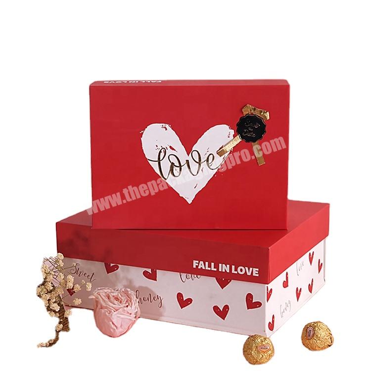 Big suppliers rigid folding box with lid valentine gift box