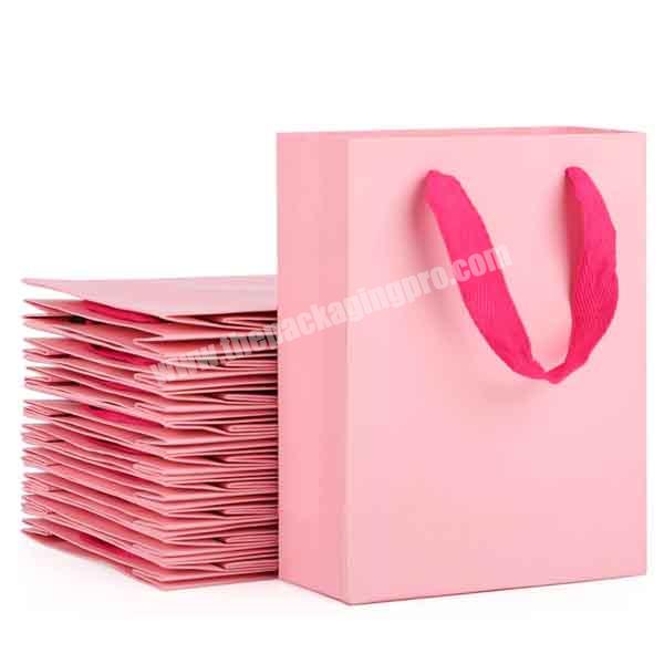 Biodegradable OEM Logo Printed Kraft Handle Paper Apparel Shipping Bags For Clothes
