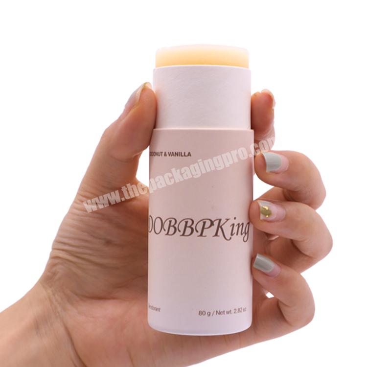 Biodeogradable 30ml kraft push up paper lip balm tube sunscreen balm stick  packing paper tube cosmetic containers