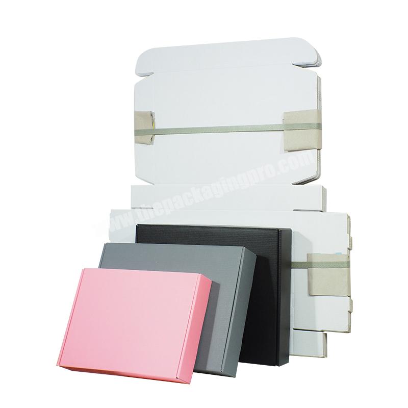 Black Brown Kraft Shipping Carton Mailer Shoe Packaging Pink Cardboard White Corrugated Paper Box Custom Logo