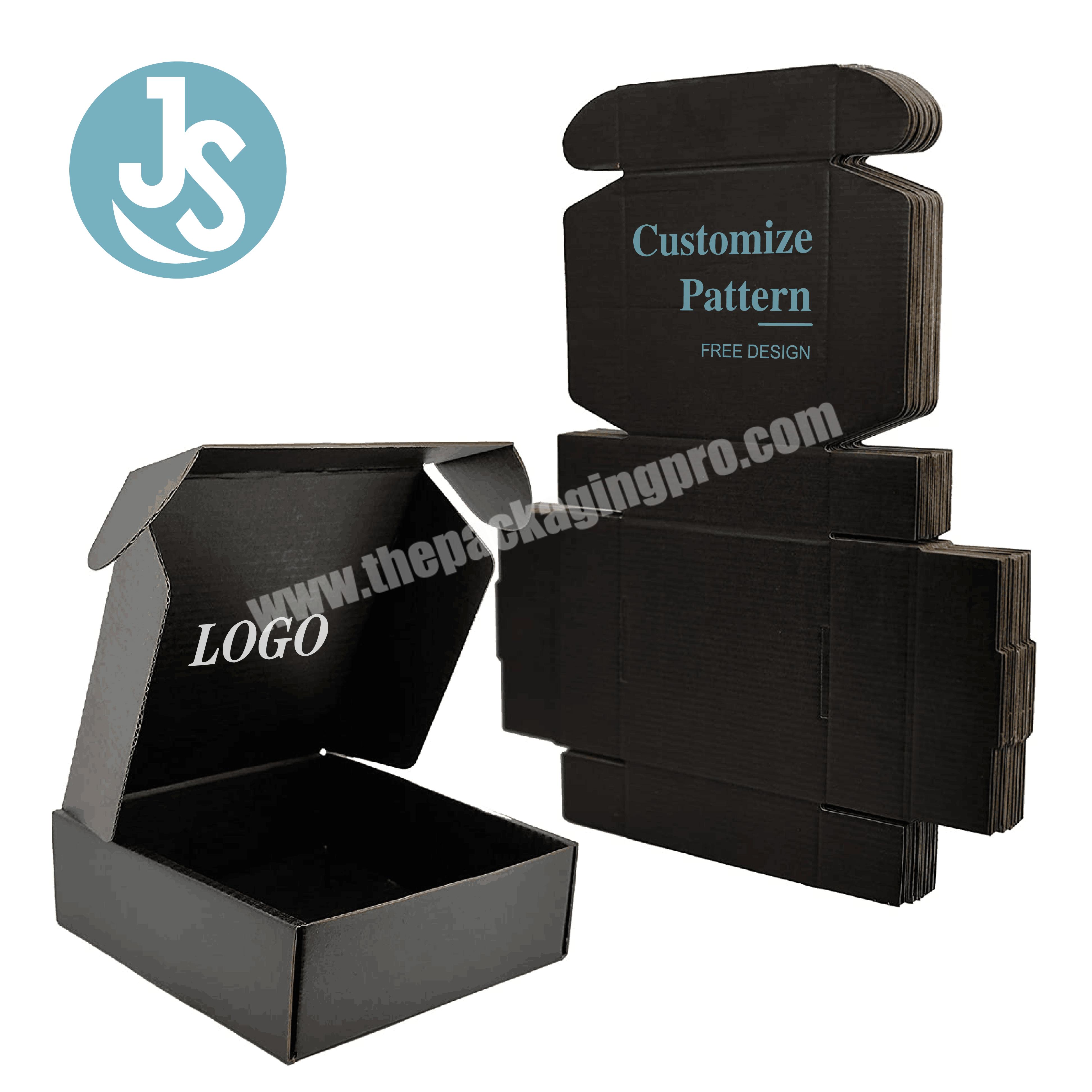 Black Corrugated Paper Packaging Box Wholesale Custom Printed Size Logo Shipping Mailer Paper Boxes
