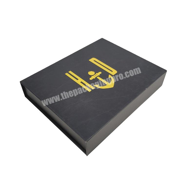 Black Wholesale Custom Logo Luxury Cardboard Paper Gift  Magnetic Packaging Box
