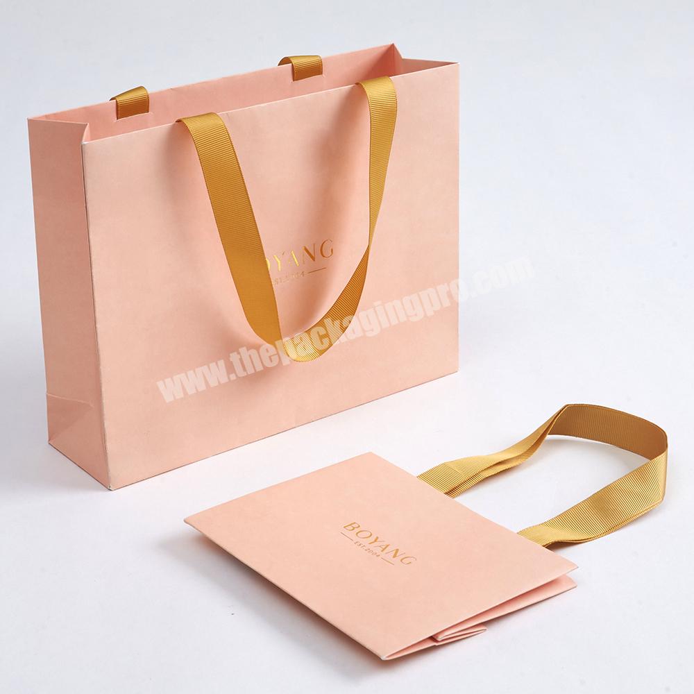 Boyang Custom Biodegradable Kraft Shopping Packaging Gift Jewelry Paper Bag with Logo