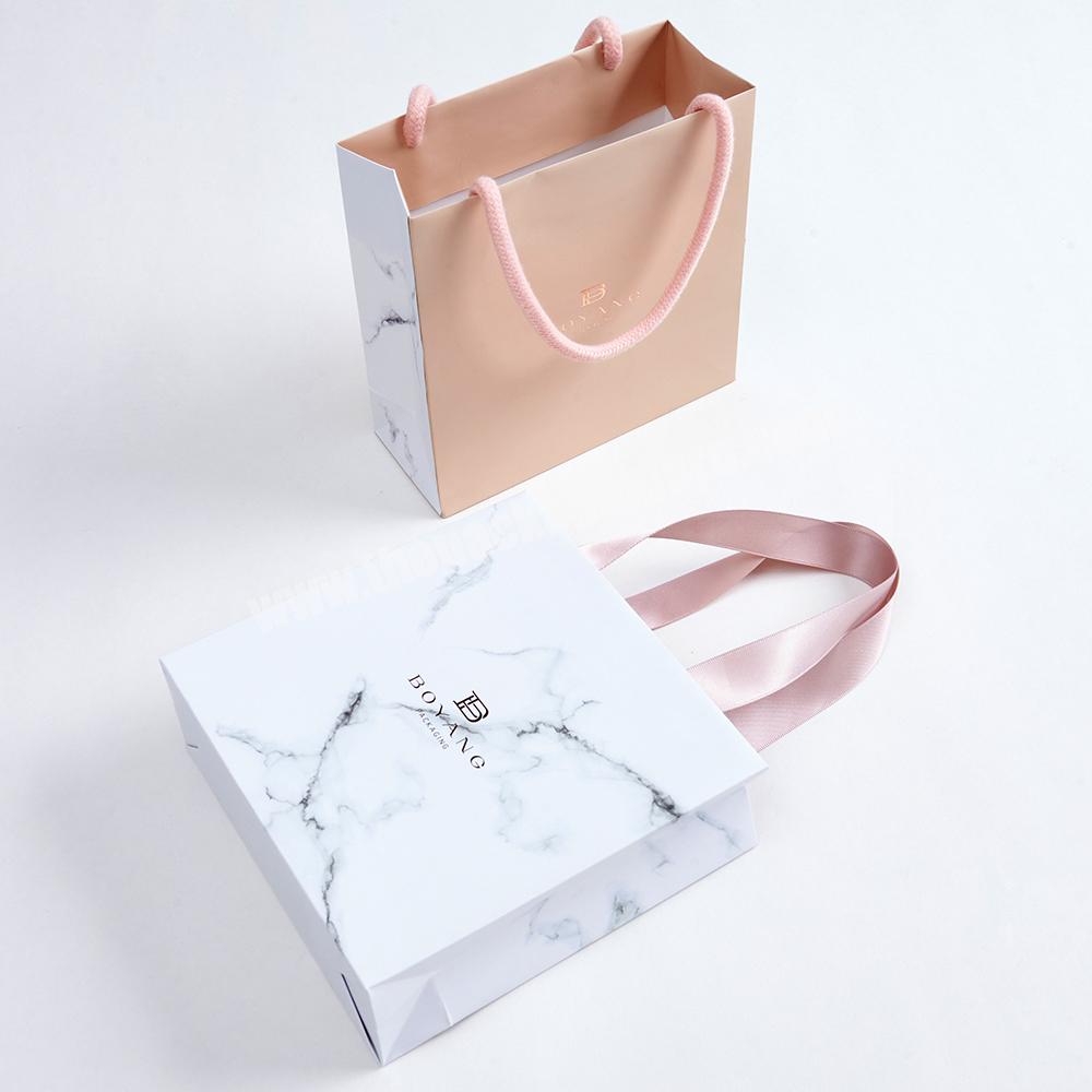 Boyang Custom Color Eco Friendly Luxury Printed Gift Shopping Jewelry Paper Bag