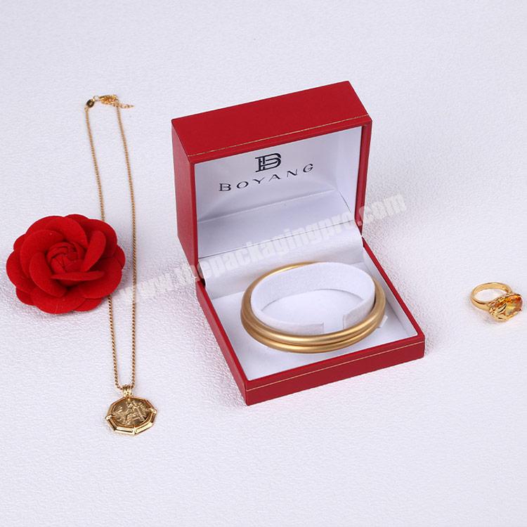 Boyang Custom Logo Printed Luxury Rigid Hard Jewelry Packaging Box Paper Bangle Bracelet Gift Box