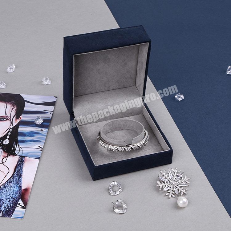 Boyang Custom Plastic Hinge Ring Bracelet Box Suede Velvet Jewelry Box Wholesale