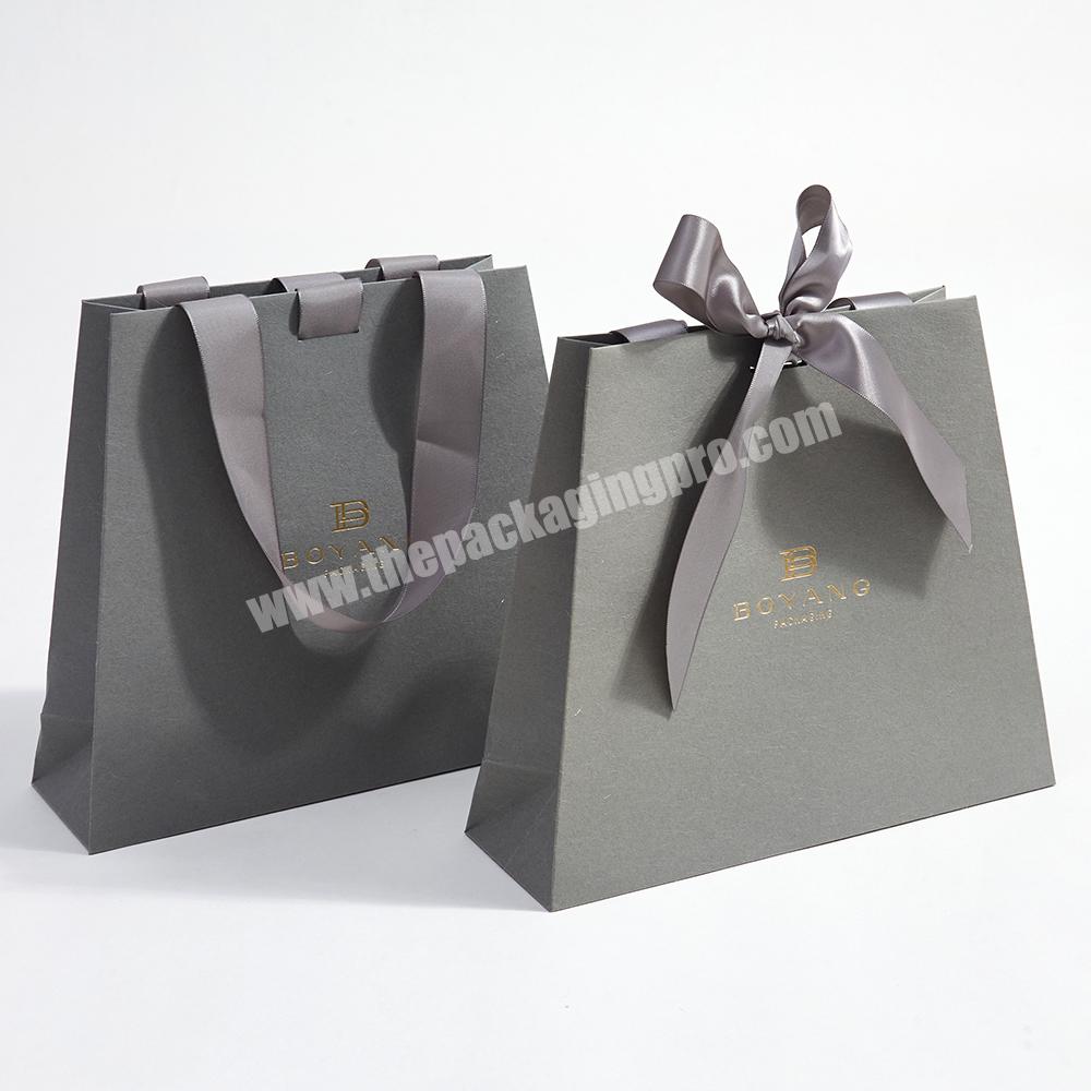 Boyang Custom Print Reusable Luxury Shopping Paper Package Jewelry Gift Bags