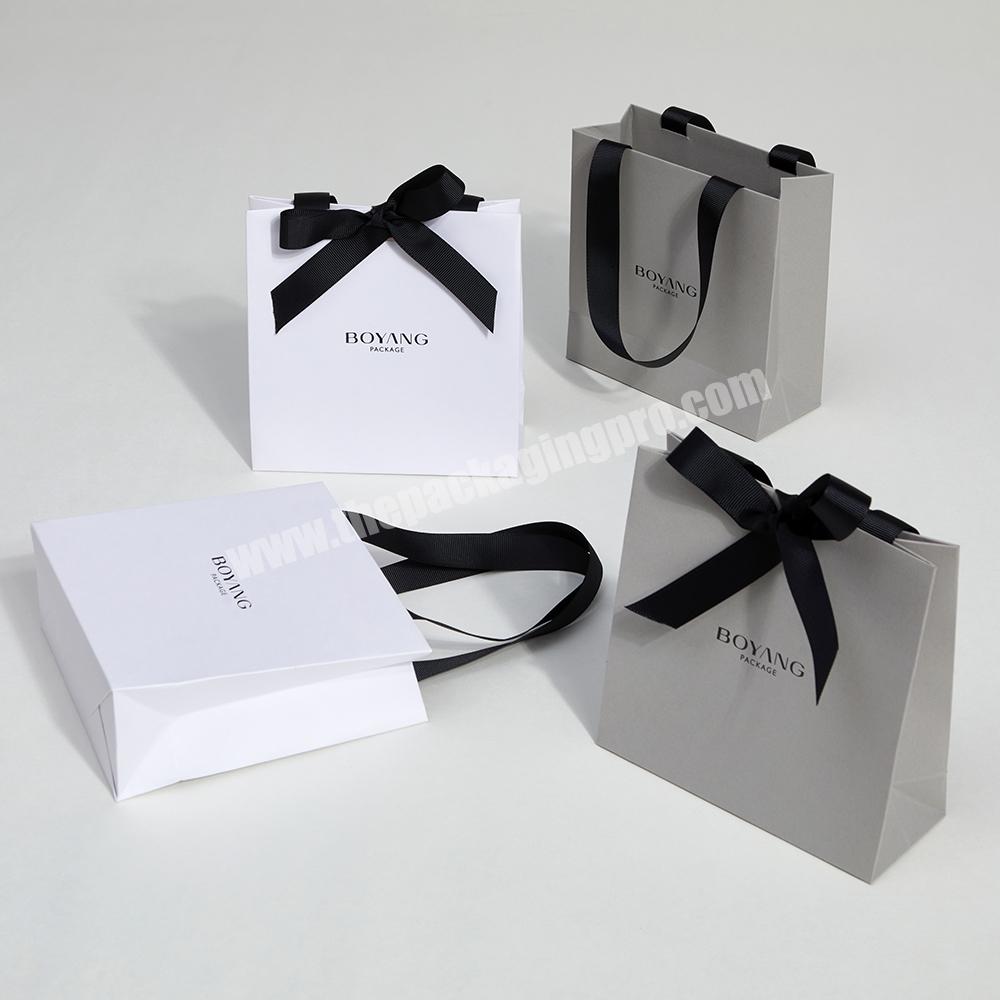 Boyang Custom Printed Luxury Gift Paper Kraft Bag Packaging Shopping Jewelry Bag