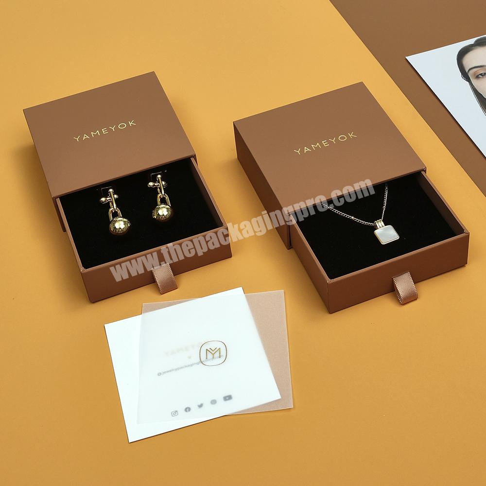 Boyang Factory Wholesale Luxury Sliding Cardboard Earring Necklace Jewelry Gift Set Box