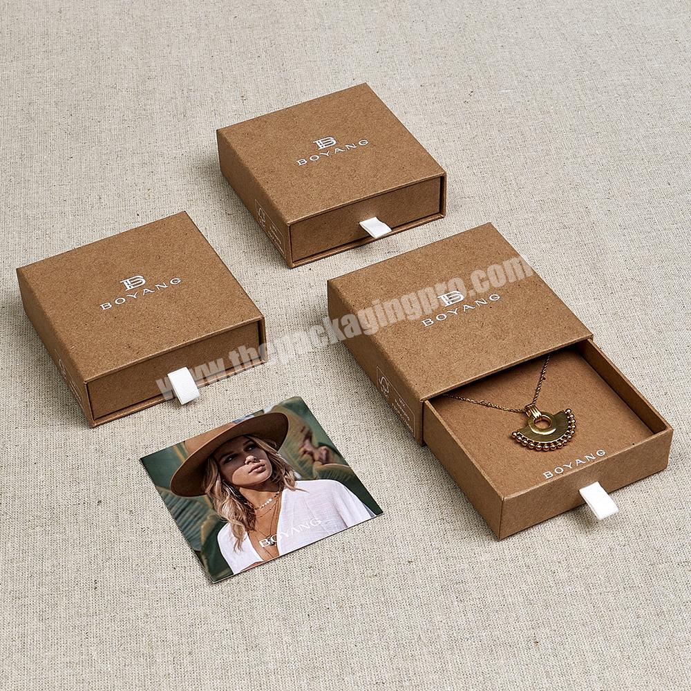 Boyang New Style Factory Wholesale Ring Necklace Bangle Gift Packaging Custom Paper Drawer Jewelry Box