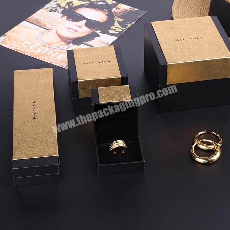 Boyang Wholesale Custom High Quality Bracelet Necklace Ring Earring Paper Cardboard Jewelry Box