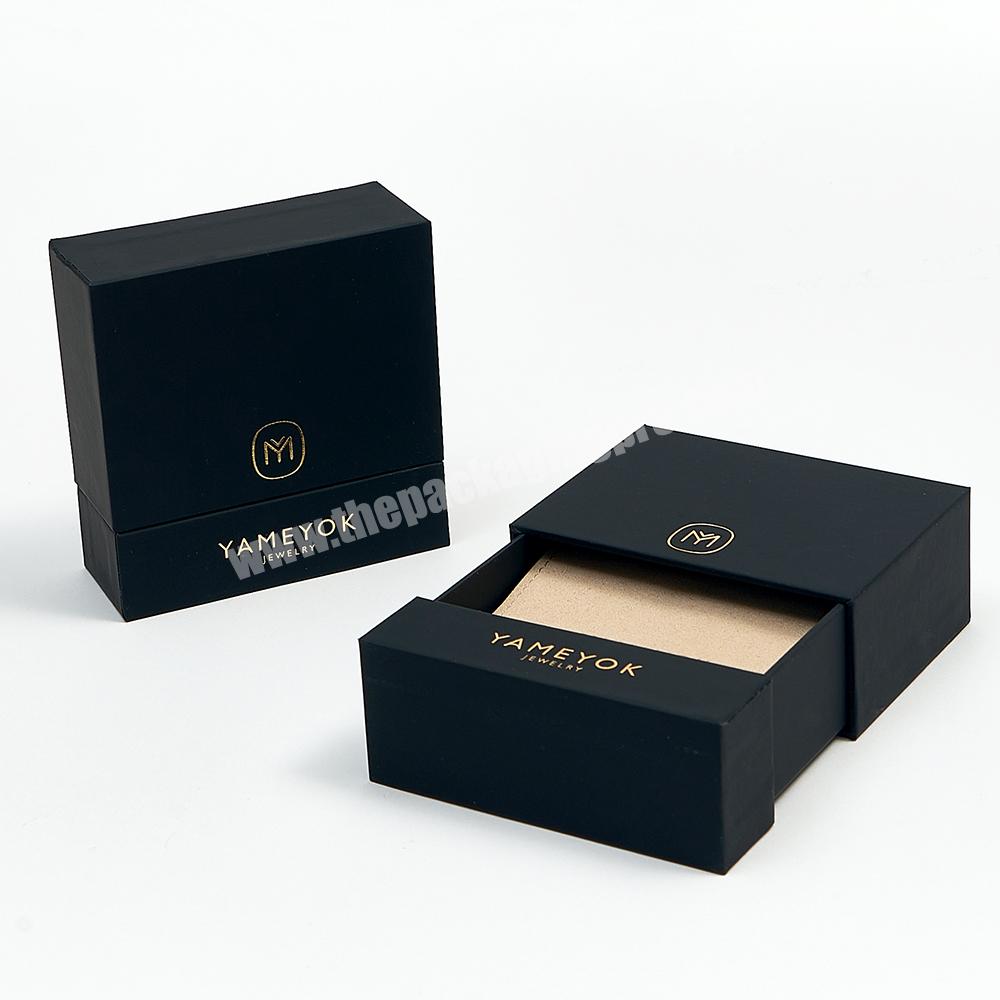 Boyang Wholesale Custom Logo Ring Necklace Cardboard Paper Drawer Jewelry Box Packaging