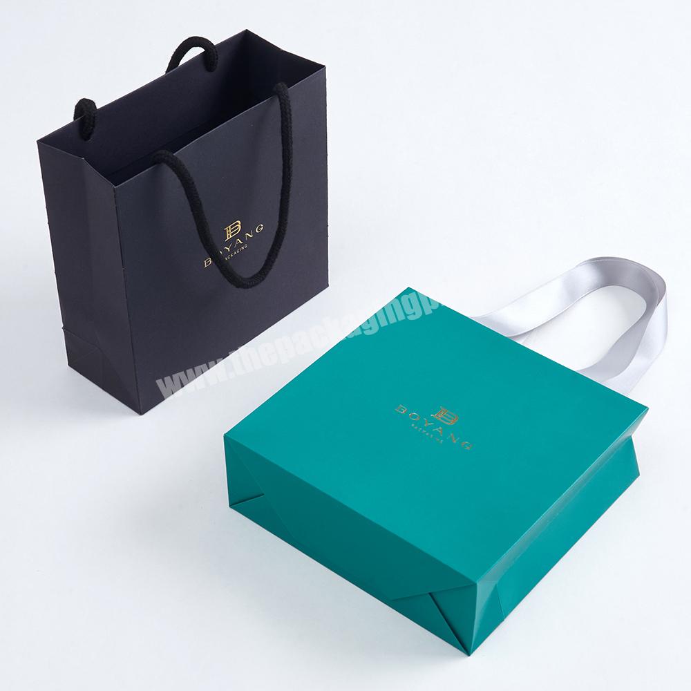 Boyang Wholesale Luxury Cardboard Paper Jewelry Packaging Shopping Bag Customized