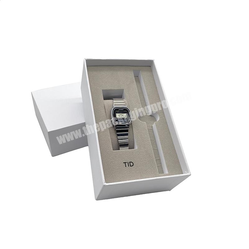 Bulk Order Simple 2PCS Cardboard Paper Watch and Strap Gift Box with Reasonable Price
