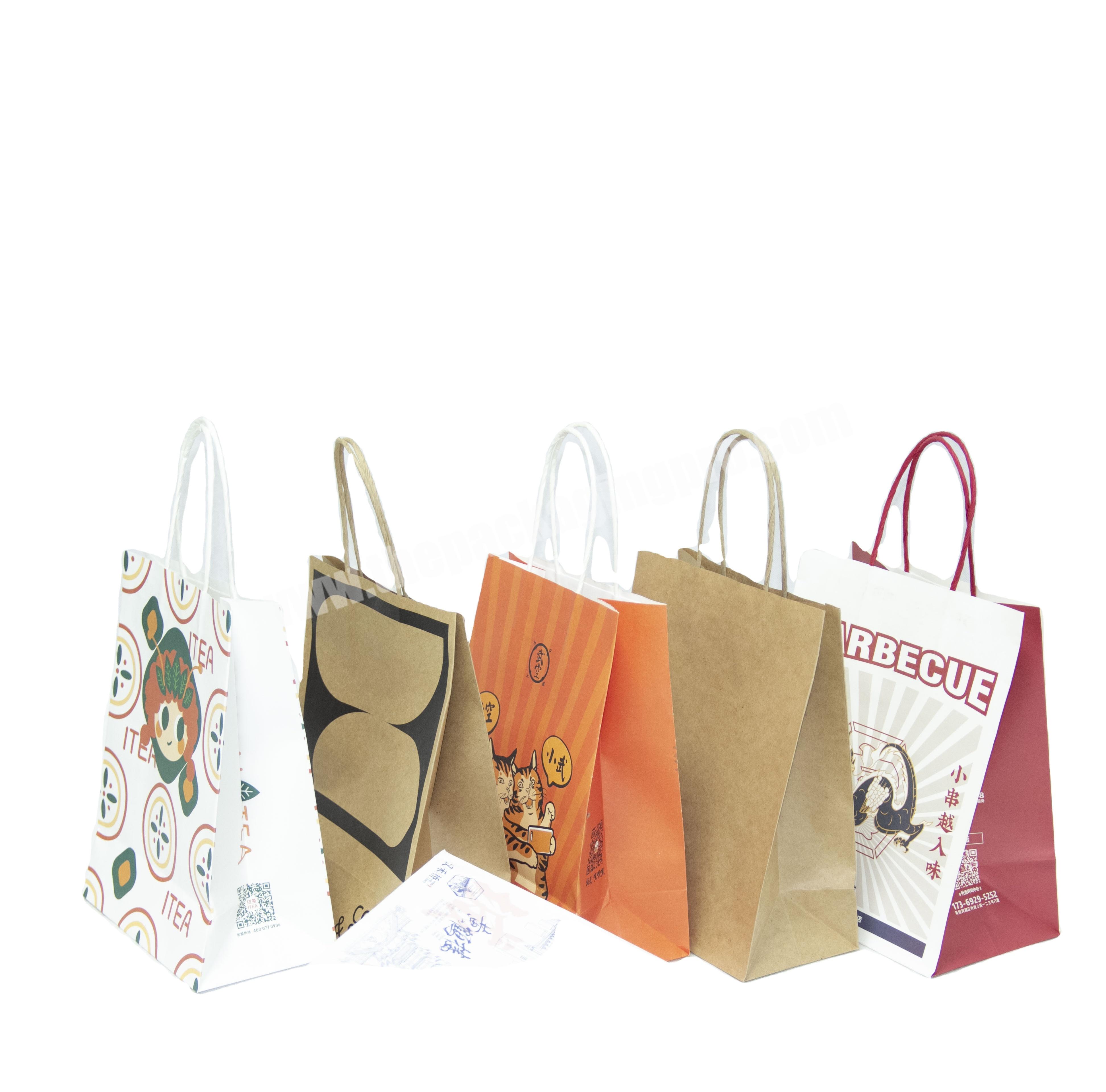 Bulk Paper Bags With Handles Paper Bags For Clothing Recyclable Thank You Kraft Paper Bag With Clear Window
