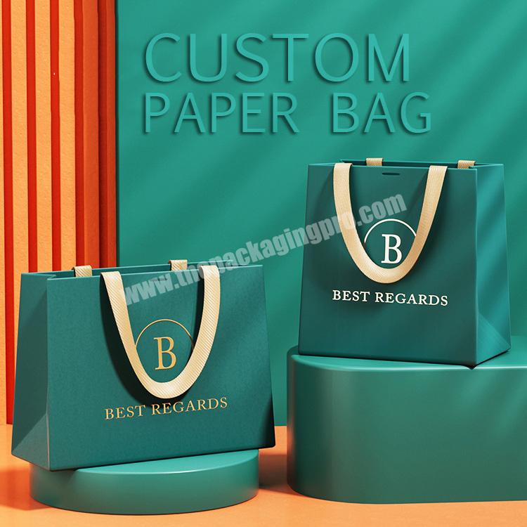 Business Shopping Bags Wholesale Recyclable Art Paper Gift Bag Design Your Own Art With Logo