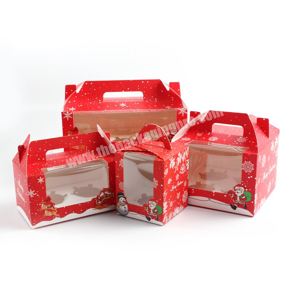 Cake packaging box plastic transparent cup cake box for 4 pieces