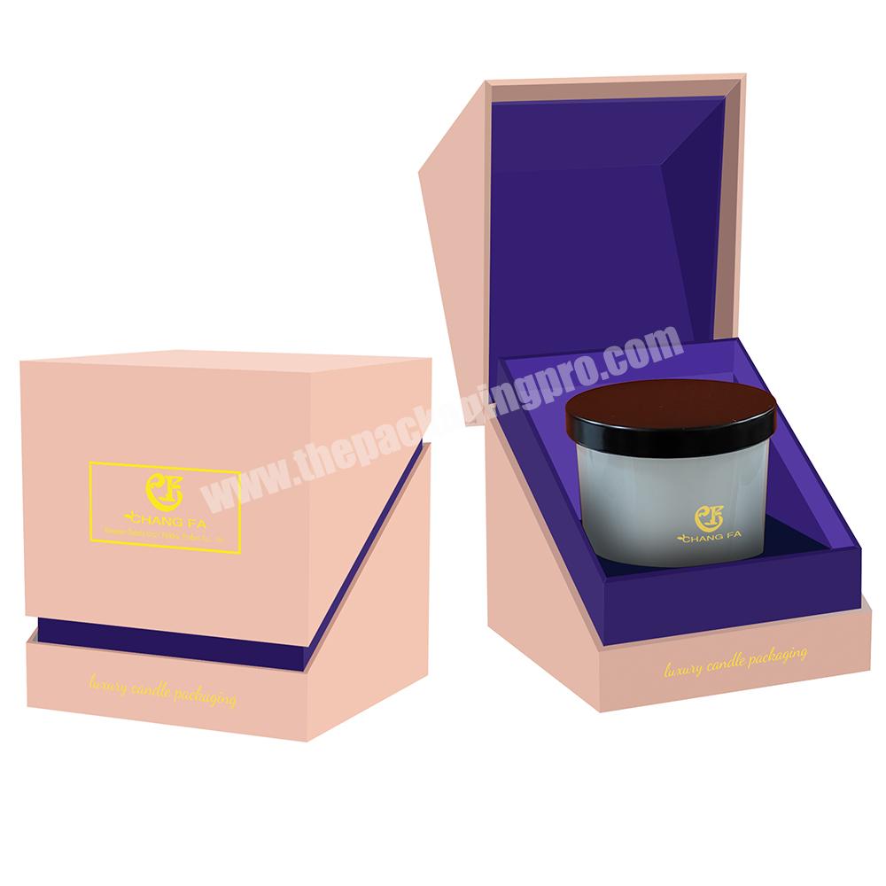 Changfa Glass Candel' Jar With Gift Packaging Box And Metal Lid For Scented canlde