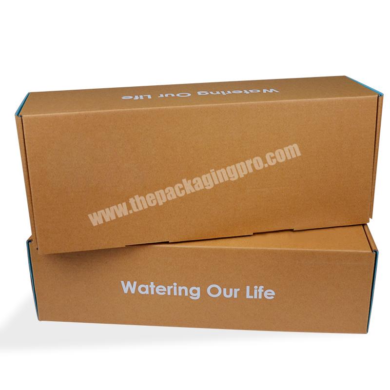 Cheap Fashion Nature Brown Kraft Mailer Boxes For Skin Care Packaging With White Hot Stamping