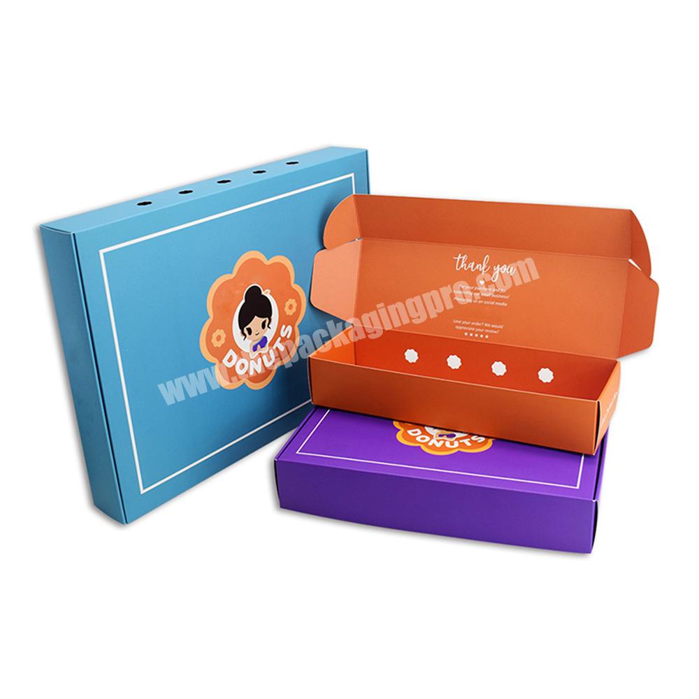 Cheap Wholesale Custom Mailer Box Custom Fancy Bakery Packaging Doughnut Crepe Waffle Box
