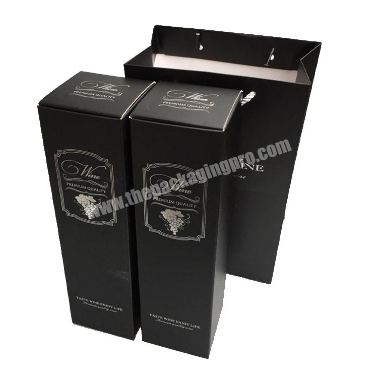 Cheap premium champagne wine packaging box cardboard printed wine gift box custom LOGO gold foil
