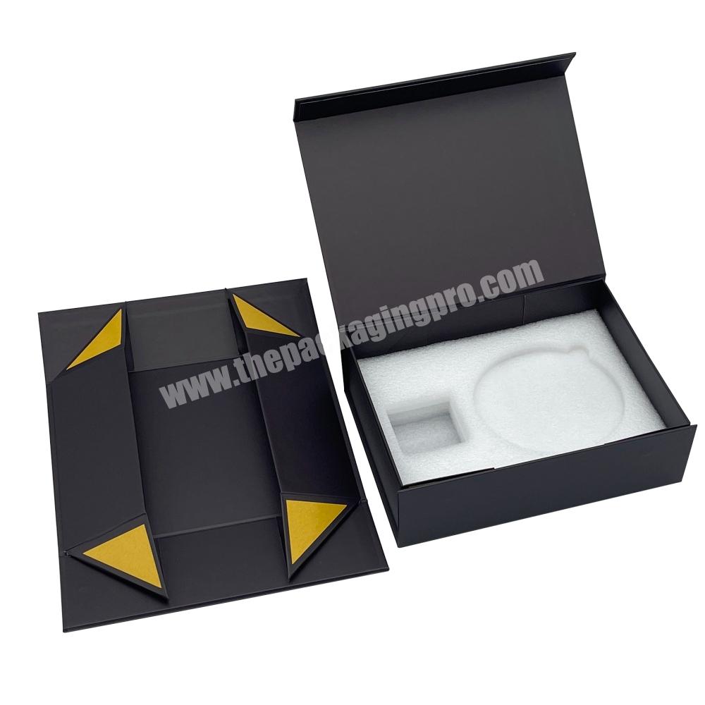 China Custom Luxury Book Shaped Rigid Paper Box Packaging Magnetic Gift Boxes With EVA Foam Insert