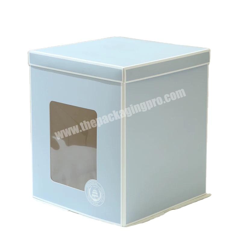 China Supplier Fashionable Mini Transparent Birthday Window Cake Box For Cake