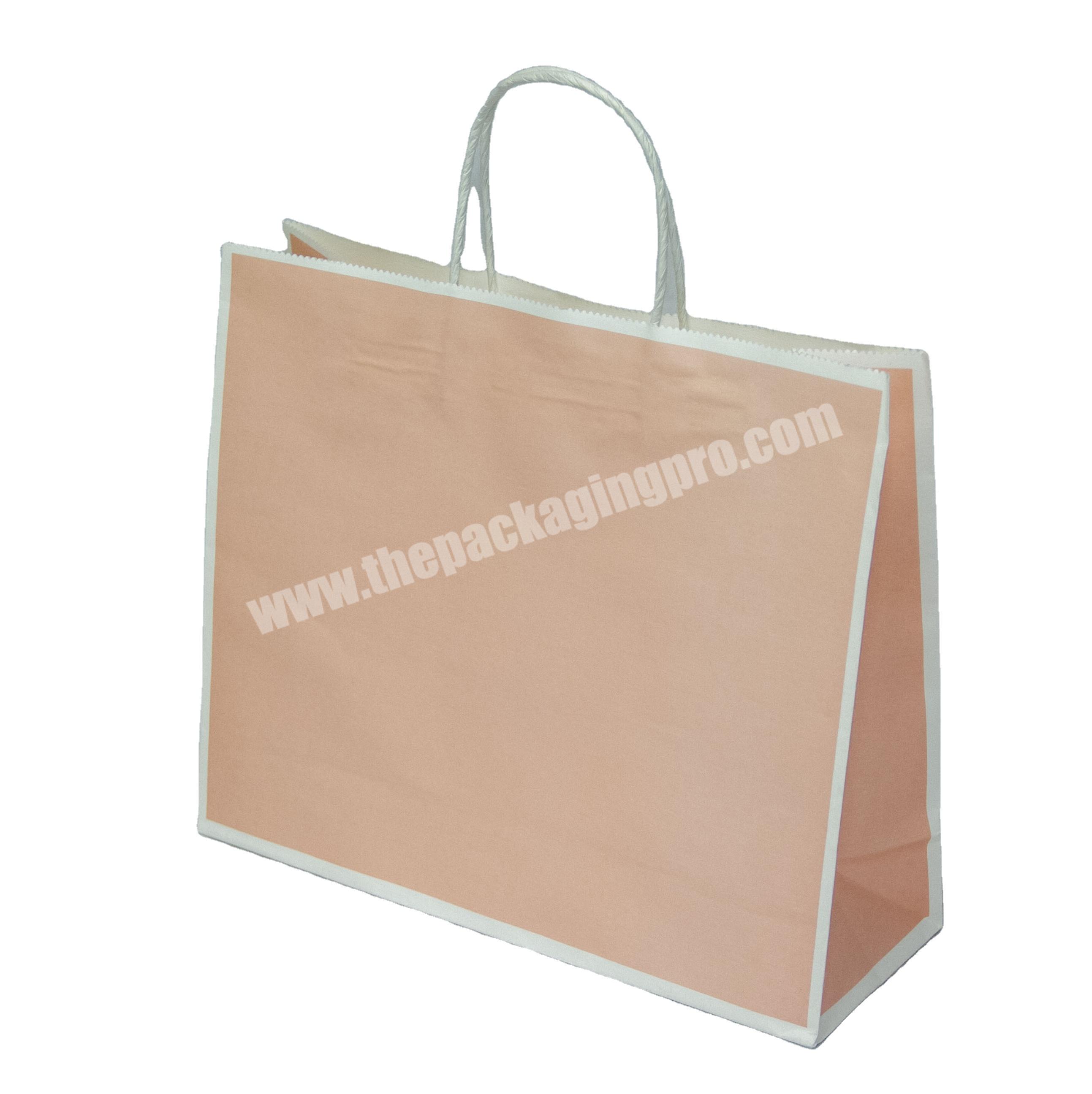 China's Strength Factory Gift Party Wedding Luxury Packaging Paper Portable White Kraft Paper Bag