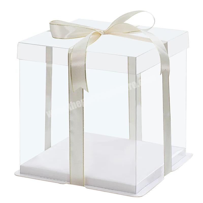 Chinese Factory Price Plastic Paperboard Transparent Packaging Cake Boxes